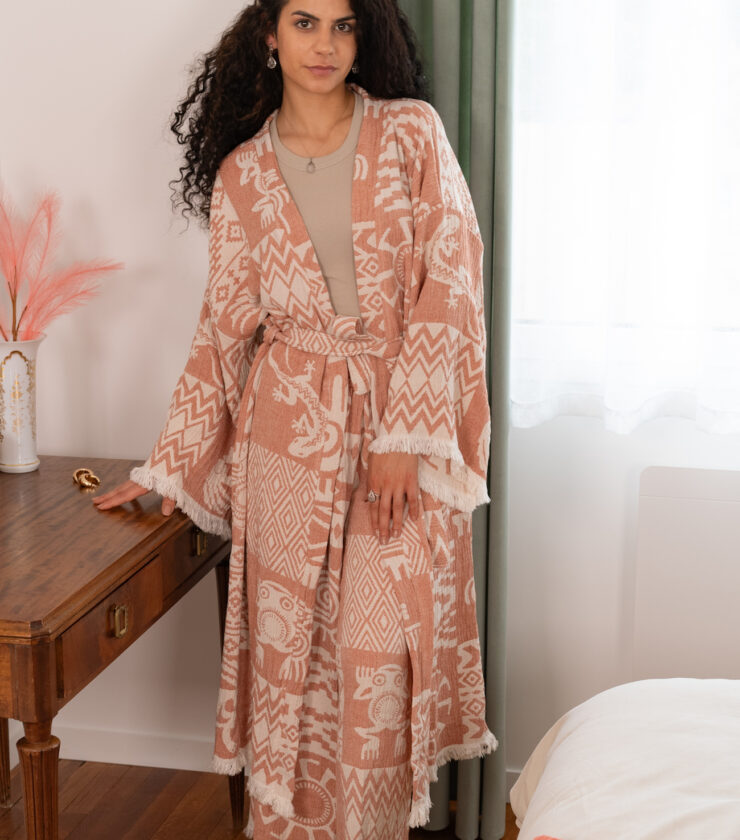 Kimono L’HARMONIE ROSE – Eden.K